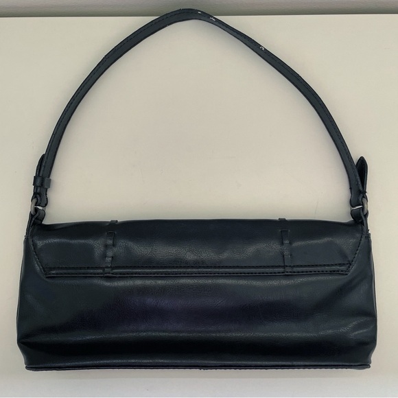 Vintage retro y2k baguette bag purse shoulder bag faux leather 90s rectangle - Picture 12 of 15